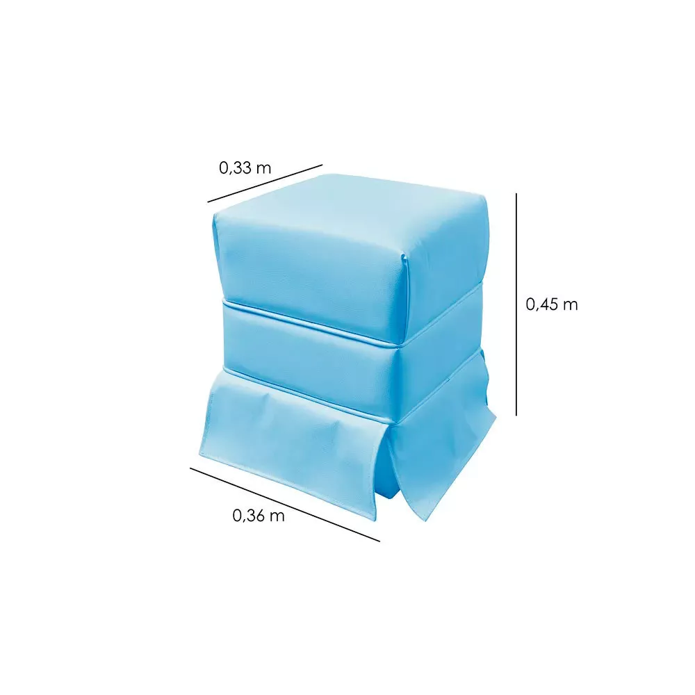 Image 3 of 5 of Puff Decorativo Eliza Corano Azul Speciale Home
