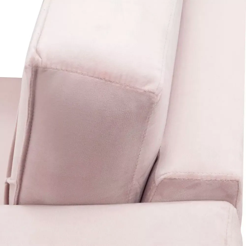 Image 2 of 7 of Poltrona Decorativa Sarah Veludo Rose Speciale Home