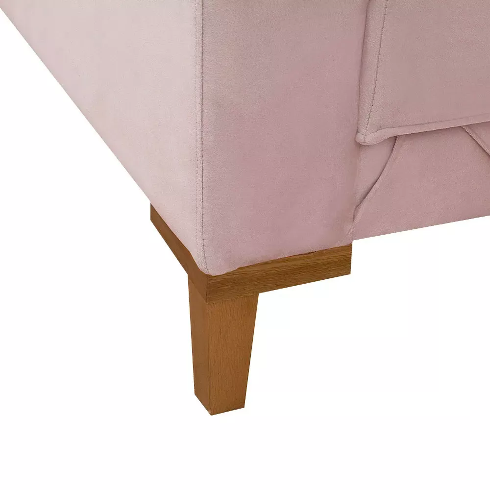 Image 3 of 7 of Poltrona Decorativa Sarah Veludo Rose Speciale Home