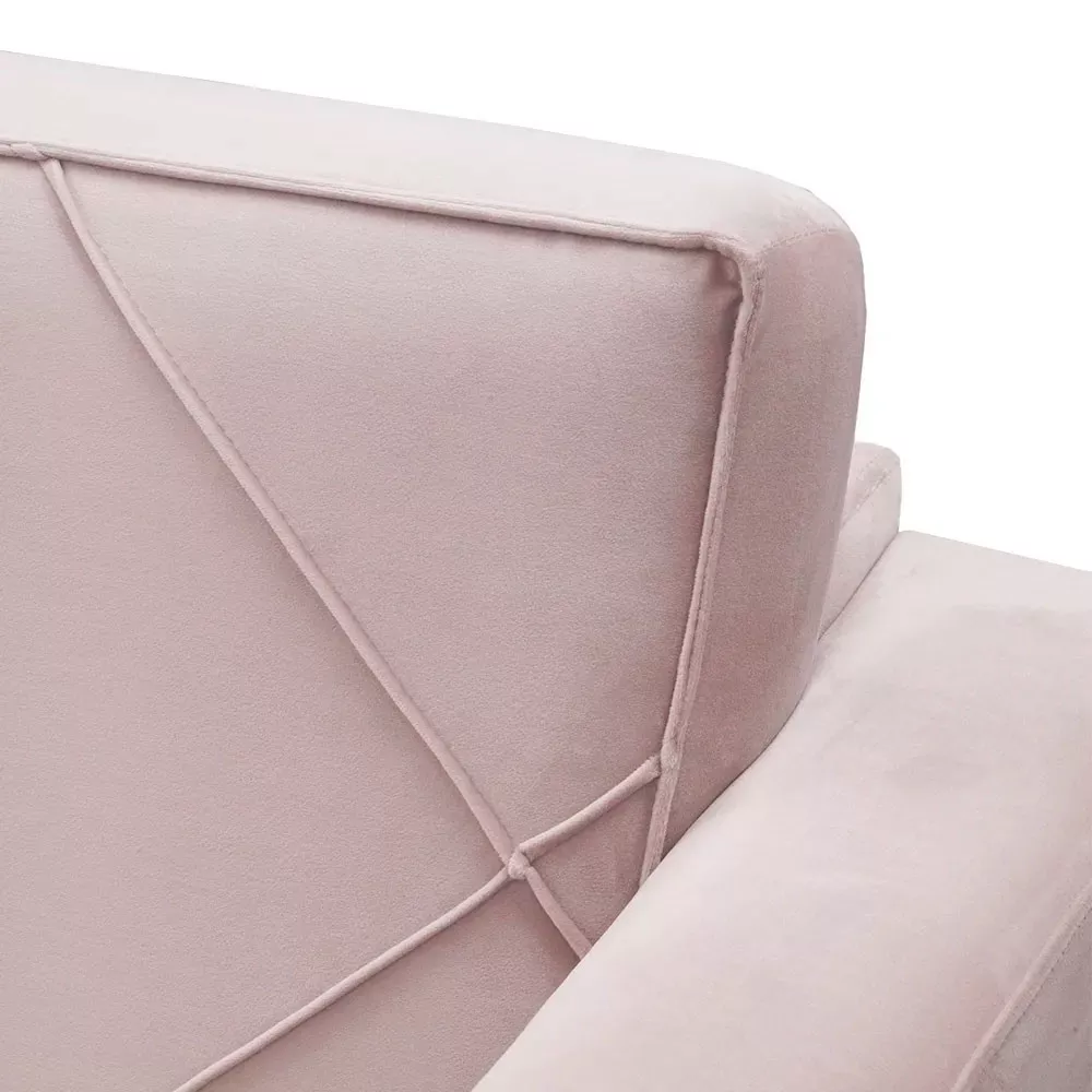 Image 4 of 7 of Poltrona Decorativa Sarah Veludo Rose Speciale Home