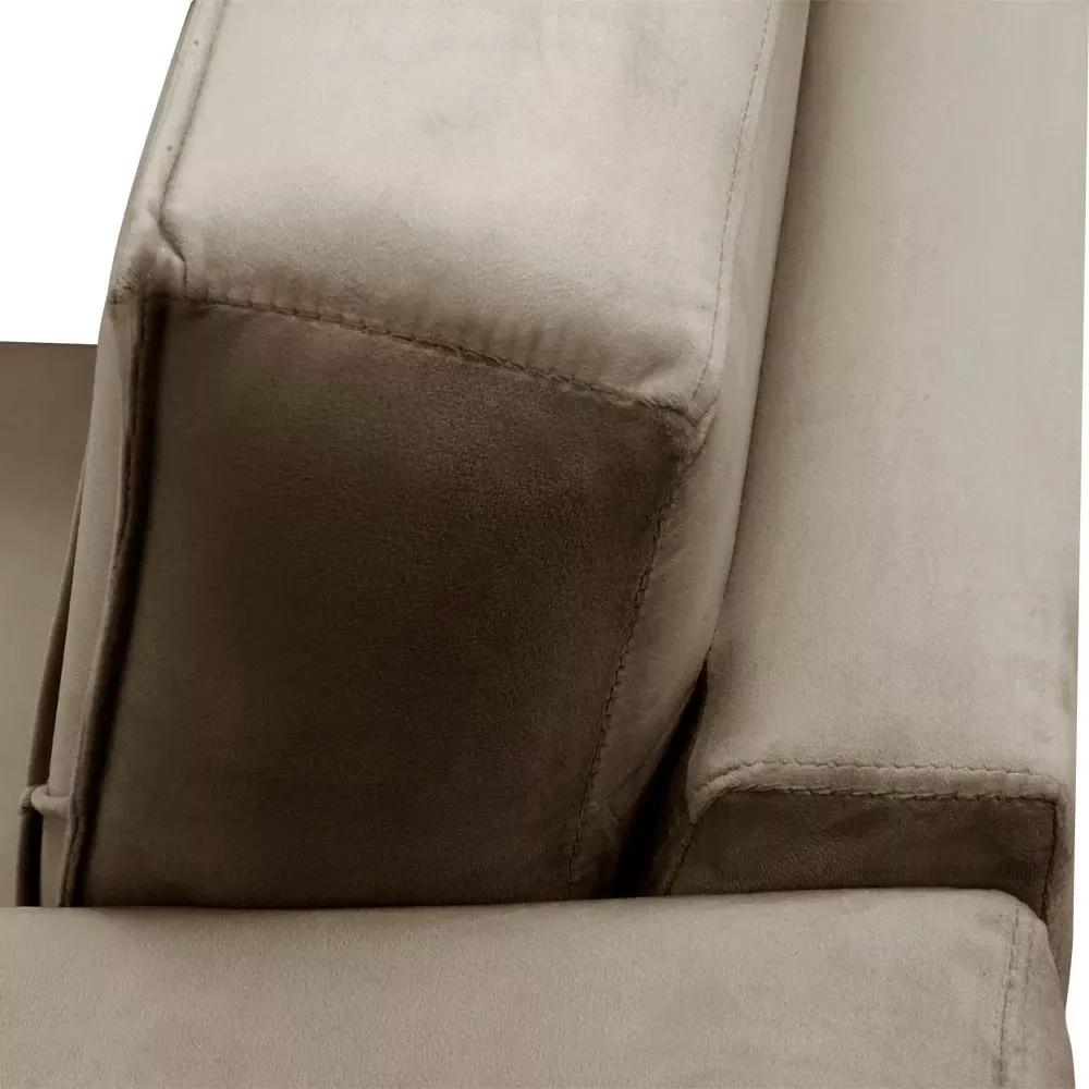Image 2 of 7 of Poltrona Decorativa Sarah Veludo Castor Speciale Home