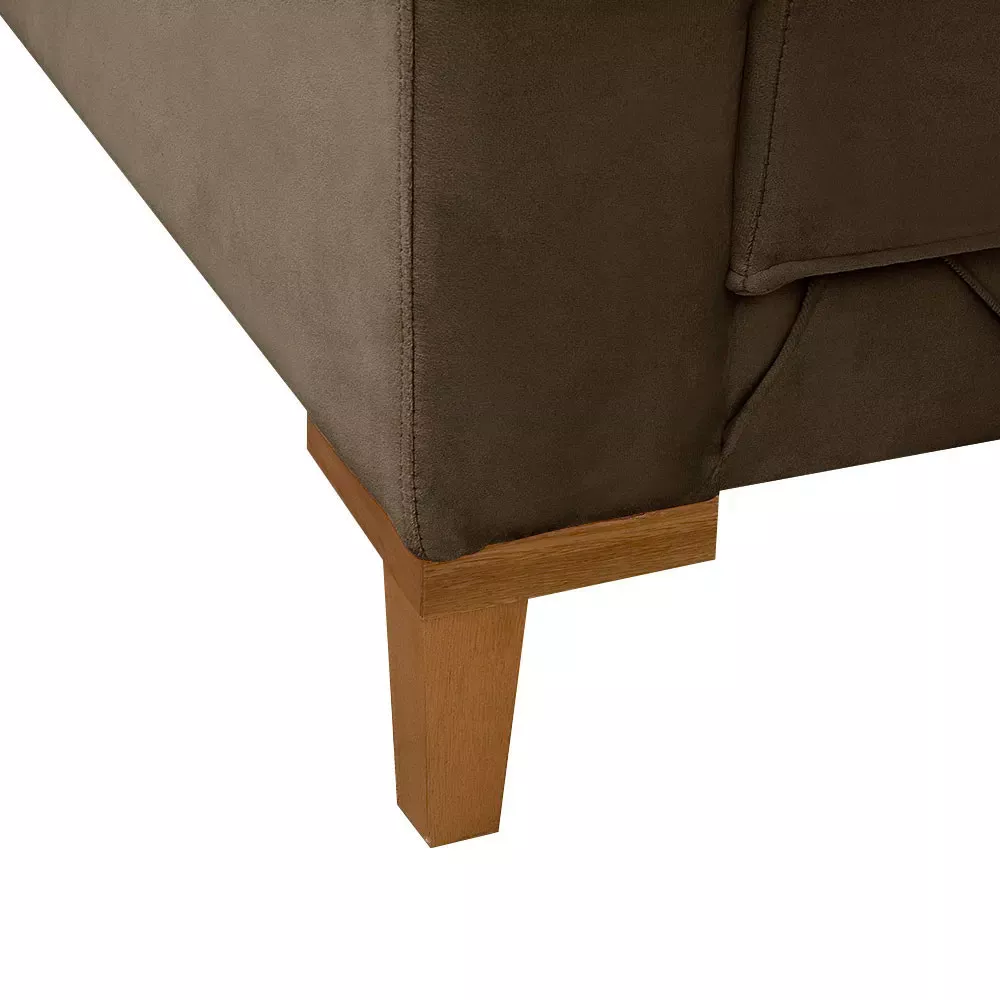 Image 3 of 7 of Poltrona Decorativa Sarah Veludo Castor Speciale Home