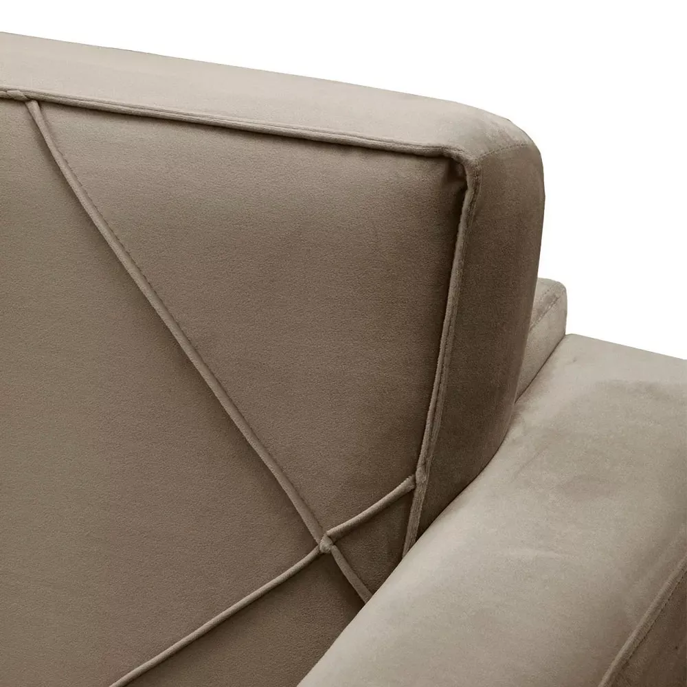 Image 4 of 7 of Poltrona Decorativa Sarah Veludo Castor Speciale Home