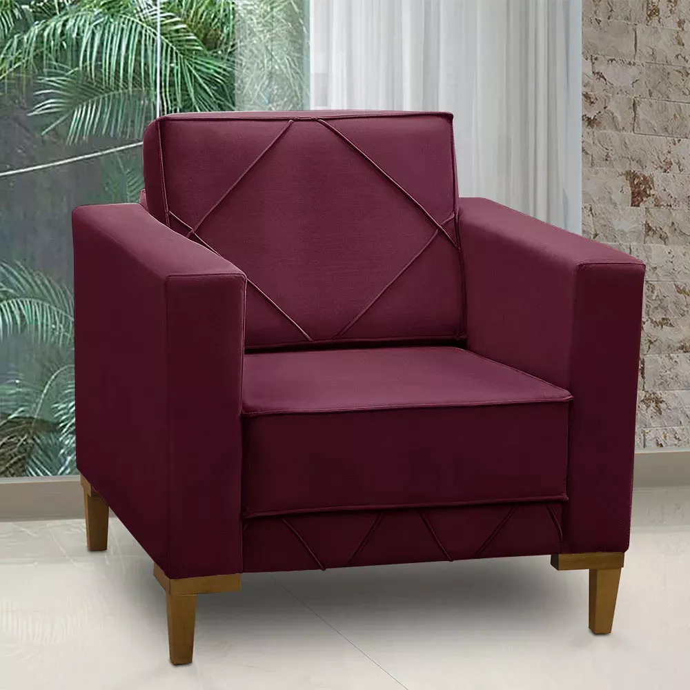 Image 1 of 7 of Poltrona Decorativa Sarah Veludo Speciale Home