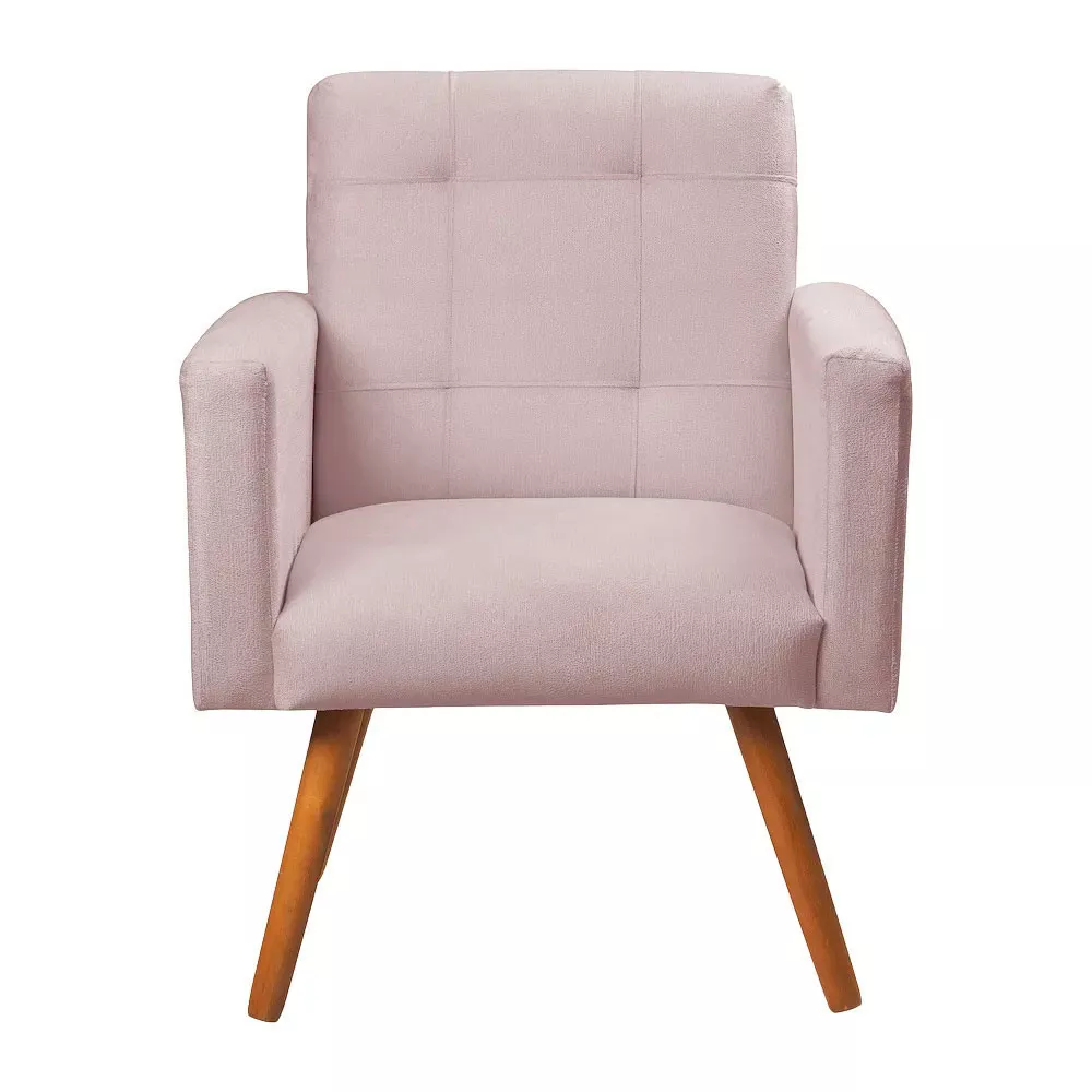 Image 1 of 6 of Poltrona Decorativa Sabrina Veludo Rose Speciale Home