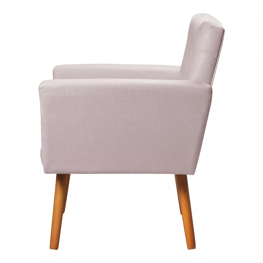 Image 2 of 6 of Poltrona Decorativa Sabrina Veludo Rose Speciale Home