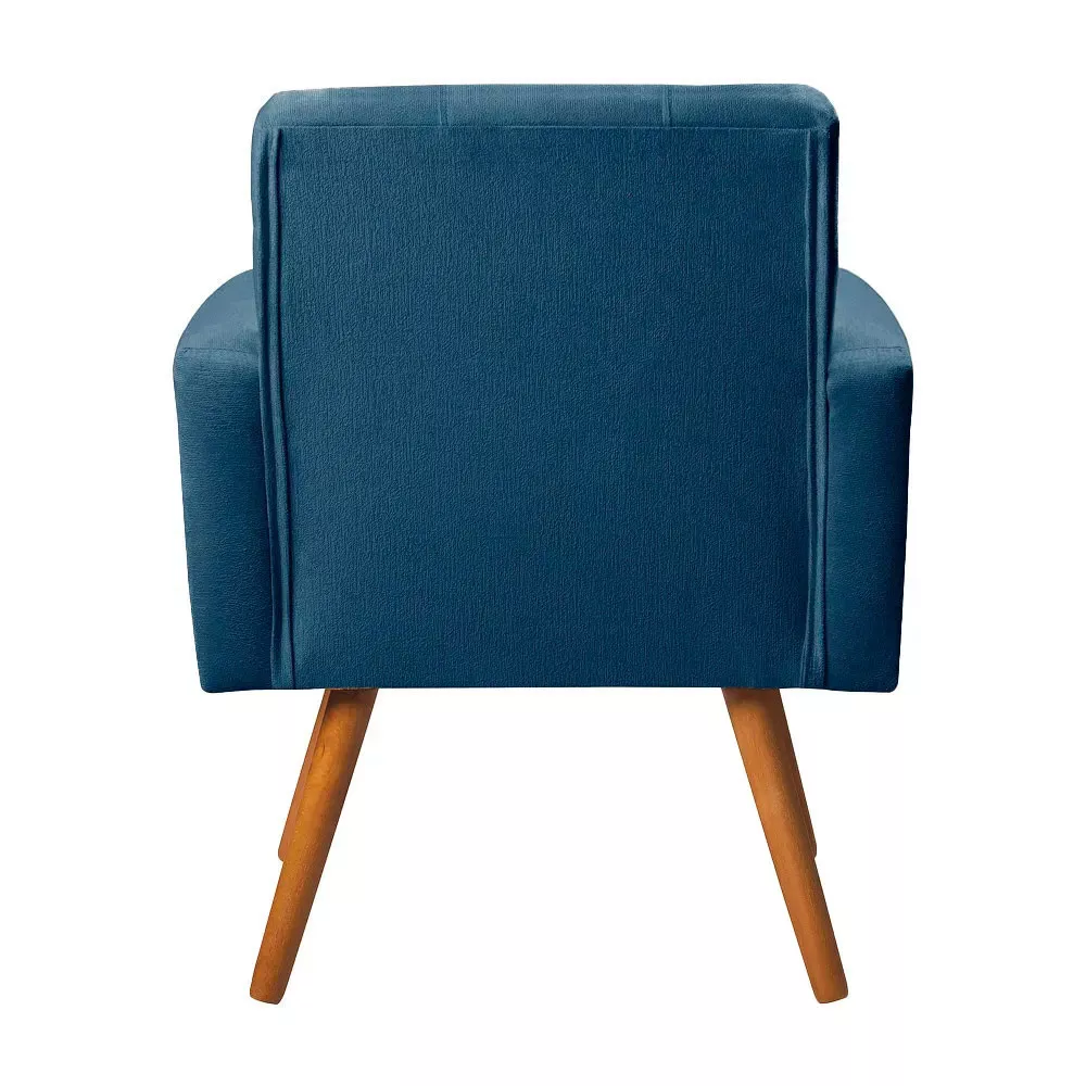 Image 3 of 7 of Poltrona Decorativa Sabrina Veludo Azul Speciale Home