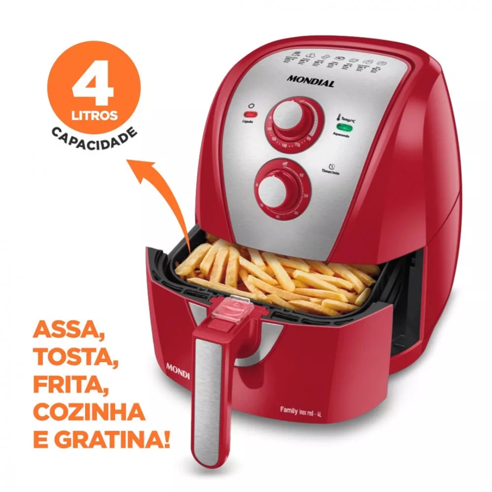 Image 4 of 8 of Fritadeira Eletrica Air Fryer Mondial 4 Litros AFN40