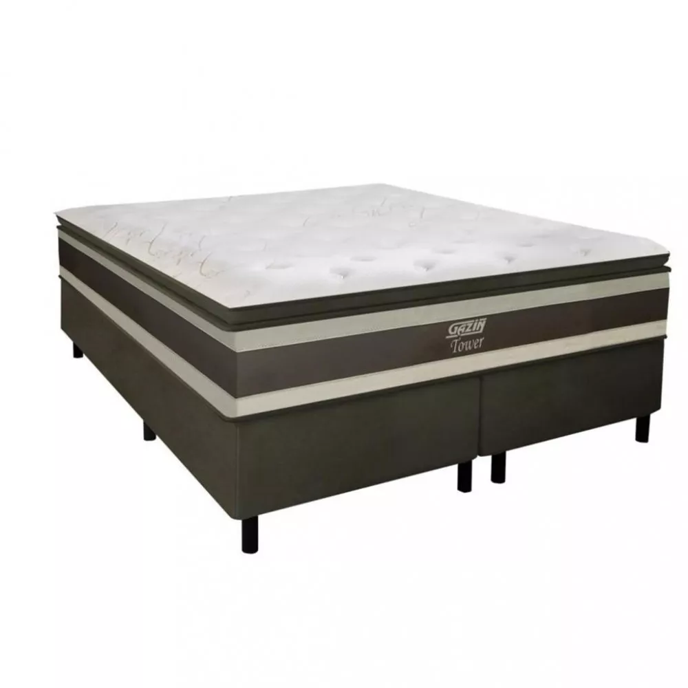 Image 0 of 5 of Cama Box King 193cm Molas Ensacadas Tower HF V24 2CEN Gazin