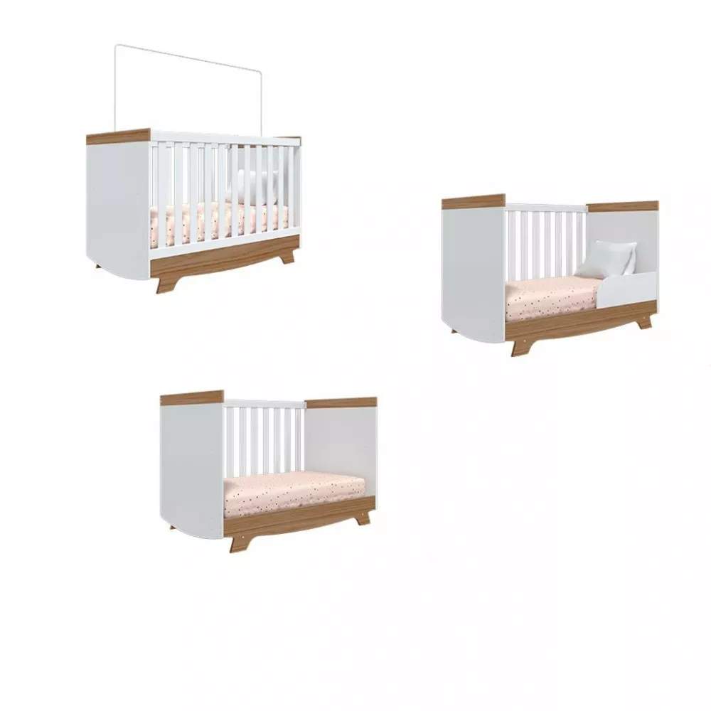 Image 2 of 4 of Berço Nick Retro MDF Peroba
