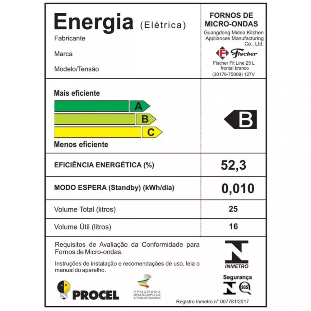 Image 3 of 5 of Micro-Ondas de Embutir Fit Line Fischer 25L