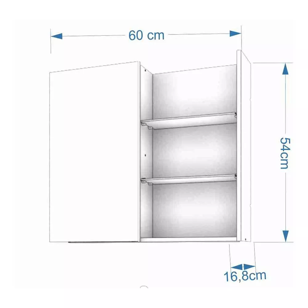 Image 3 of 5 of Espelheira para Banheiro 1 Porta MDF 60cm Jasmim MGM Móveis