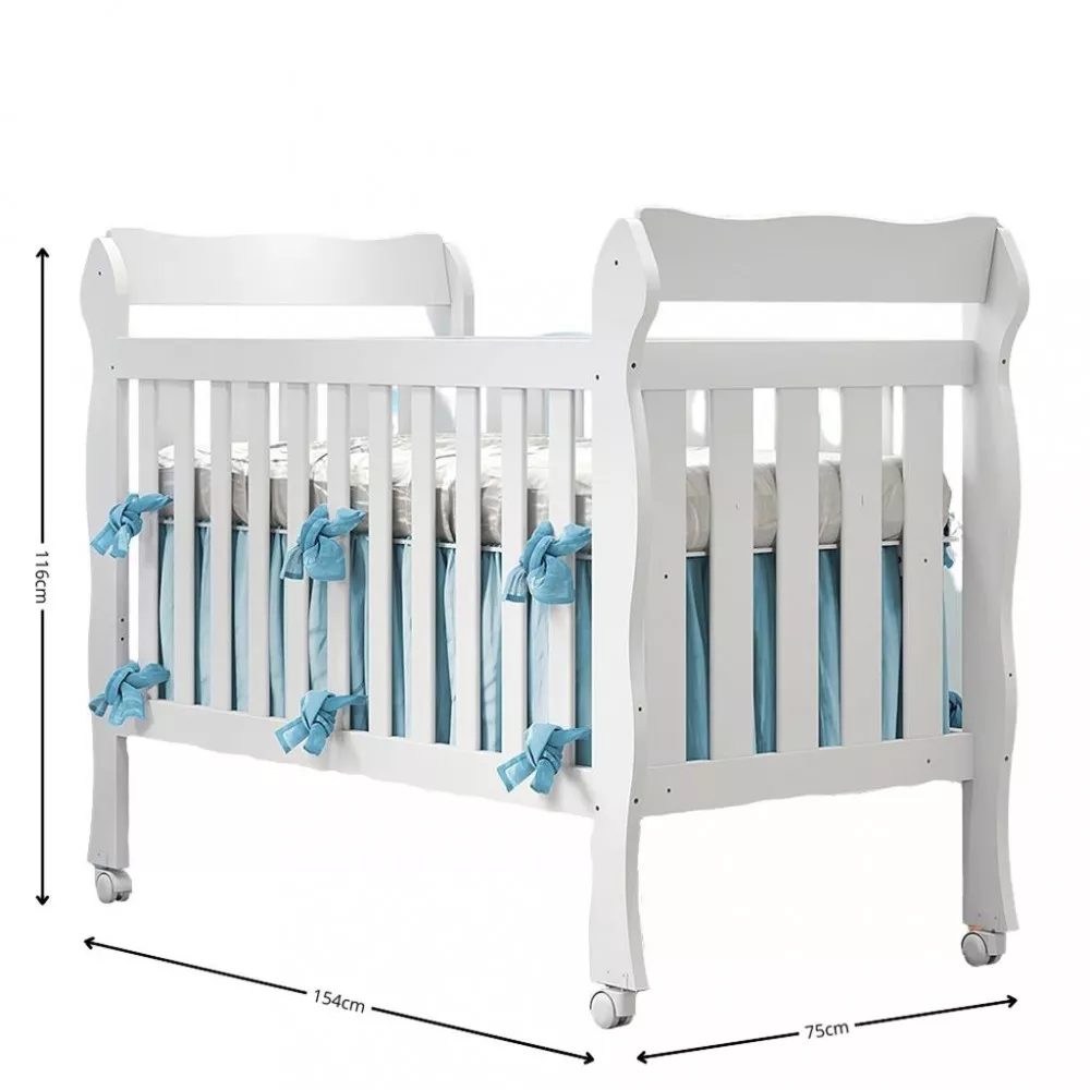 Image 2 of 4 of Berço Mini Cama Lila Carolina Baby