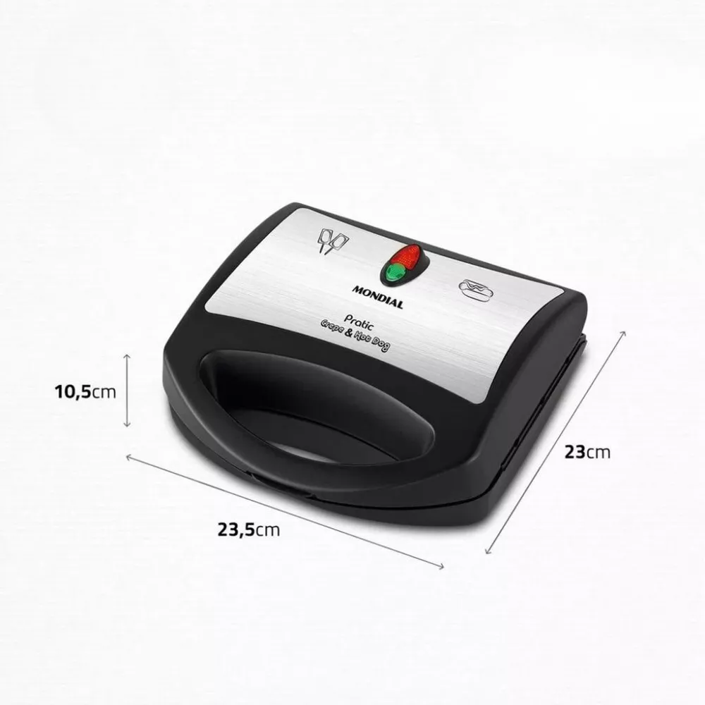 Image 2 of 3 of Crepeira Mondial Pratic Crepe e Hot Dog 850W CP-01