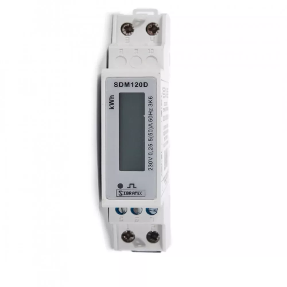 Image 0 of 2 of Medidor de consumo de Energia (kWh) Mono. SDM120D 50A Sibratec