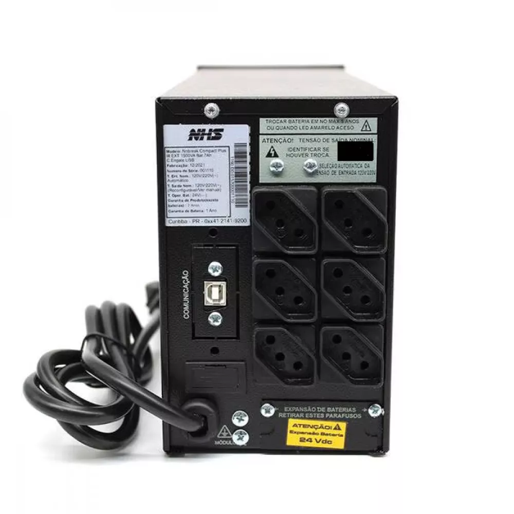 Image 1 of 2 of Nobreak 1500va 900w Compact entrada bivolt saida 220V - NHS