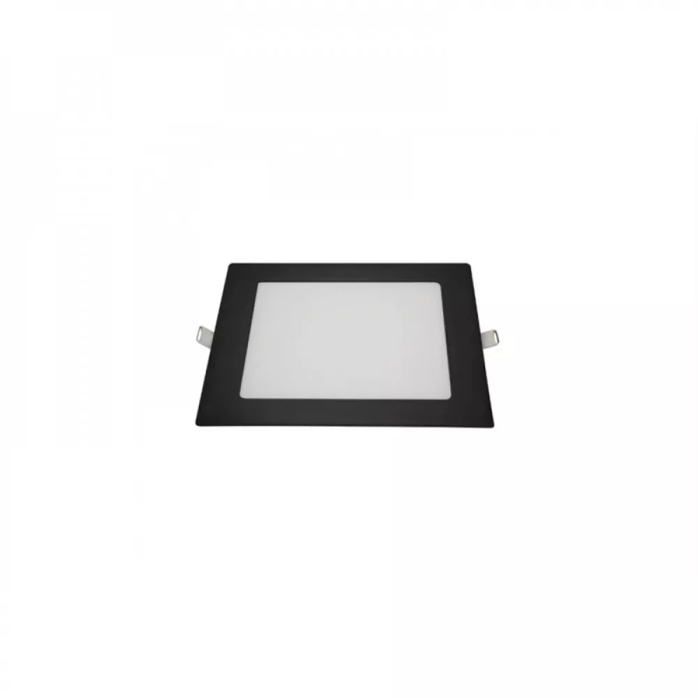 Image 0 of 1 of Plafon de led quadrado leitoso de embutir bivolt Blumenau 12W 6500K, borda preta - -Blumenau