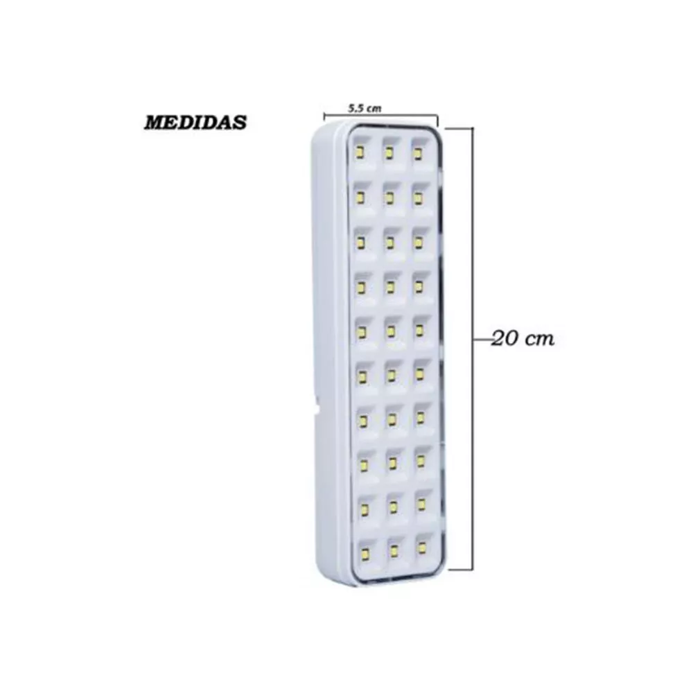 Image 1 of 2 of Luminária de Emergência Led 100 Lumens 30 Leds Blumenau