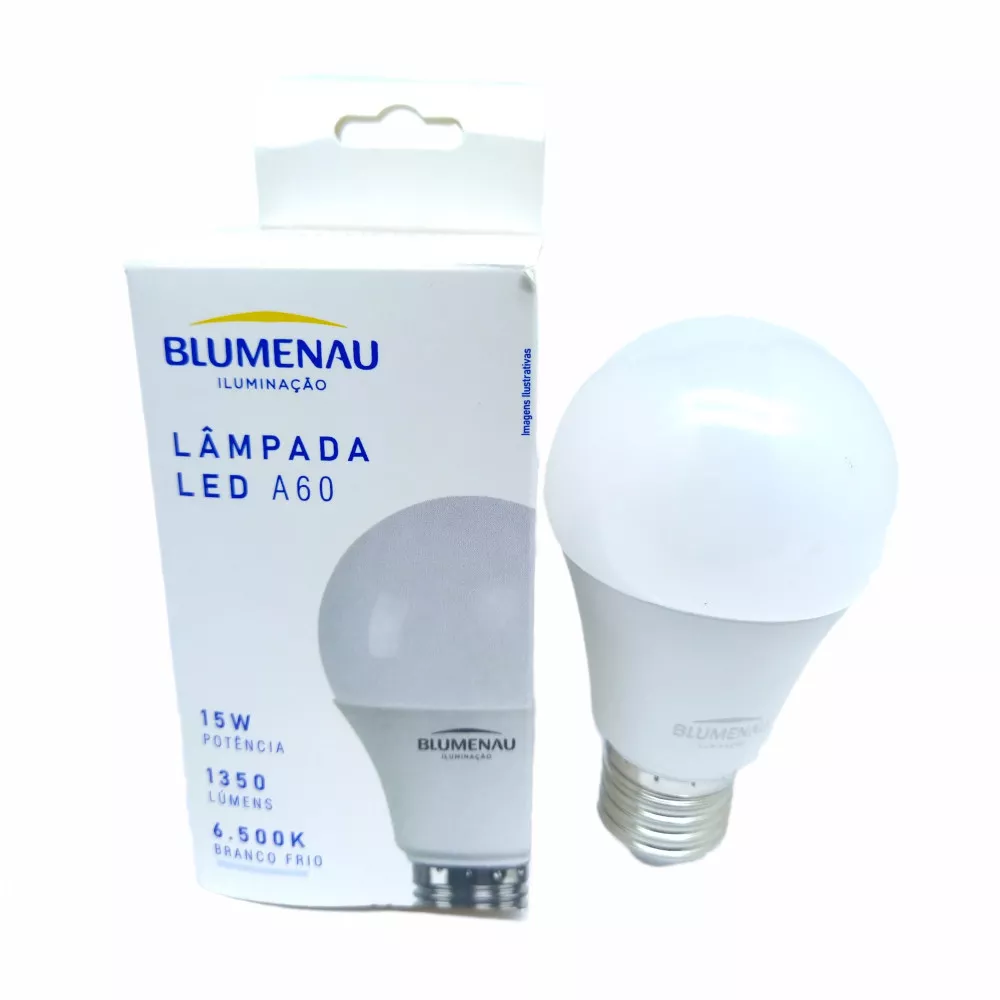 Image 0 of 2 of Lâmpada LED Bulbo 15W Bivolt 1350 Lumens 6500K Blumenau