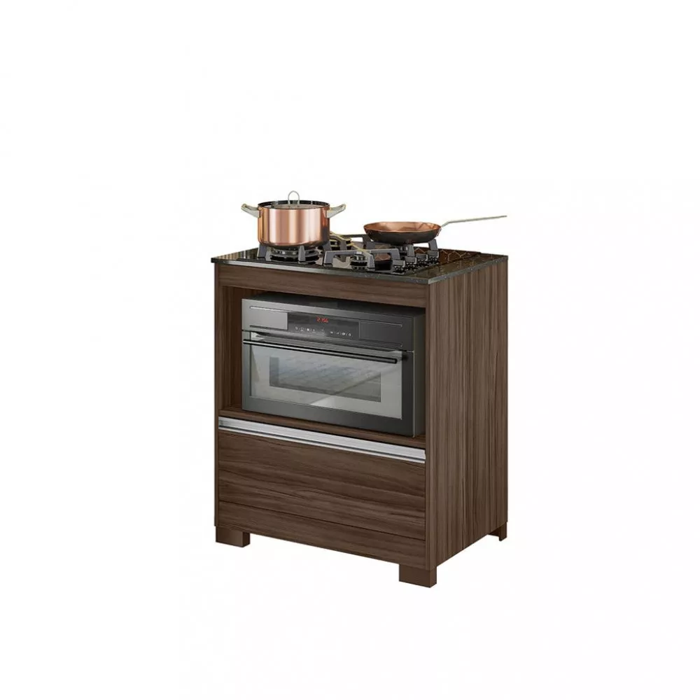 Image 1 of 5 of Balcão para Cooktop 4 Bocas 1 Gaveta com Tampo NT 3110 Notável Móveis