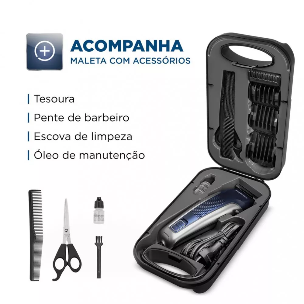 Image 2 of 5 of Máquina de Cortar Cabelo Mondial CR-09M Titanium Power com Maleta