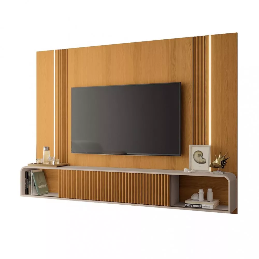 Image 1 of 3 of Painel para TV até 85 Polegadas 2 Portas Led Empire HB Móveis