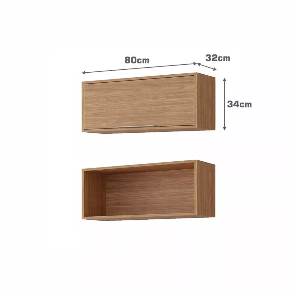 Image 1 of 2 of Armário Aéreo 1 Porta 80cm em MDF Diva MGM Móveis