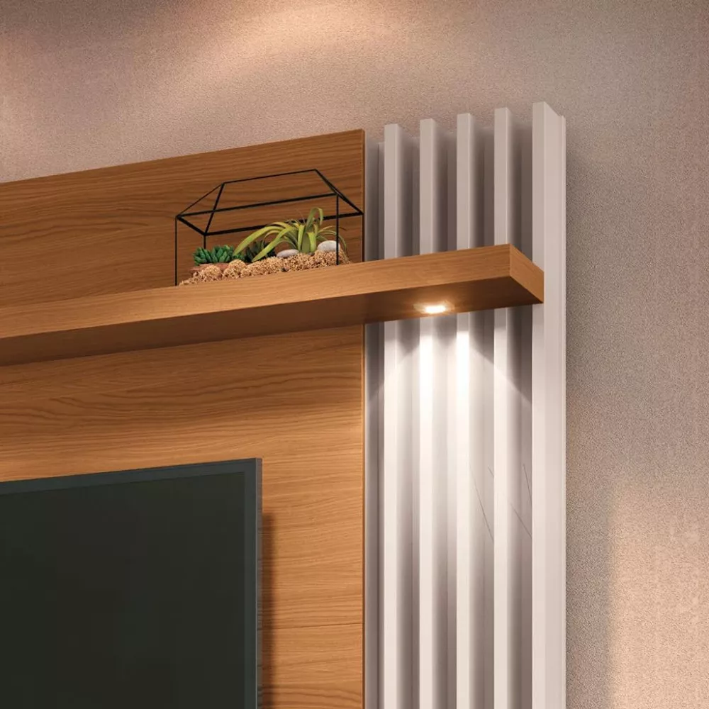 Image 2 of 5 of Painel para TV até 55 Polegadas 2 Portas Led Cosmo HB Móveis