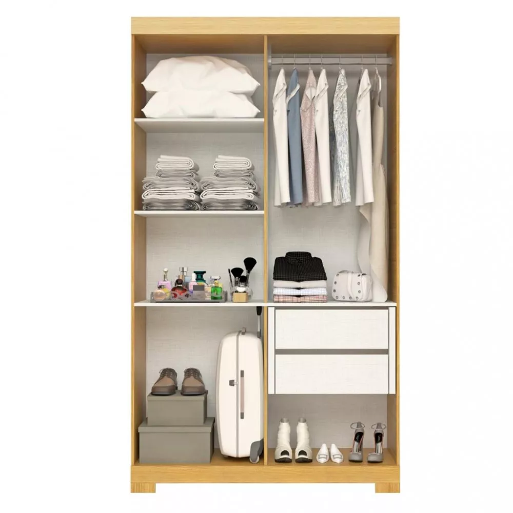 Image 2 of 4 of Guarda Roupa Solteiro com Pés 4 Portas 100 MDF Lana ACP Móveis