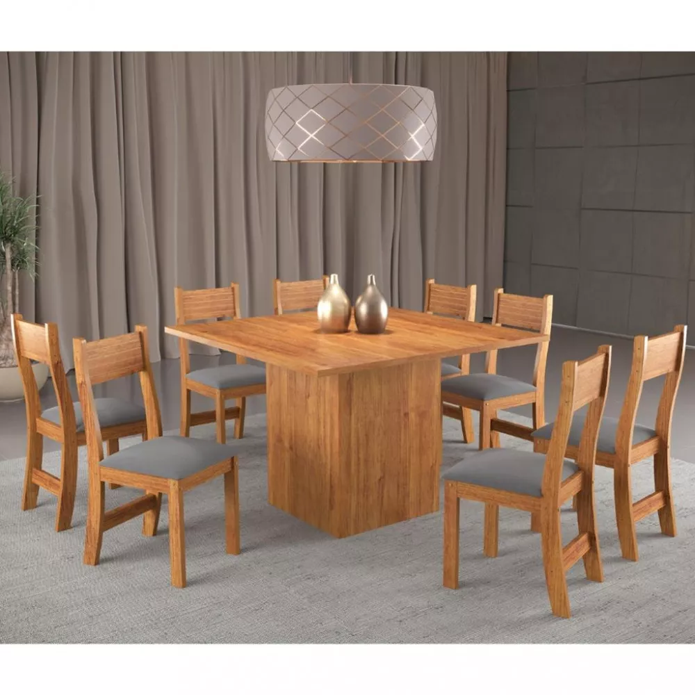 Image 0 of 4 of Conjunto Sala de Jantar Mirage 8 Cadeiras Brisa Viero