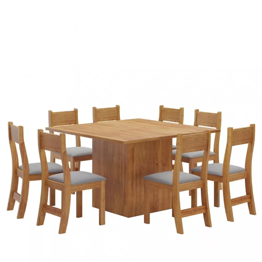 Image 1 of 4 of Conjunto Sala de Jantar Mirage 8 Cadeiras Brisa Viero