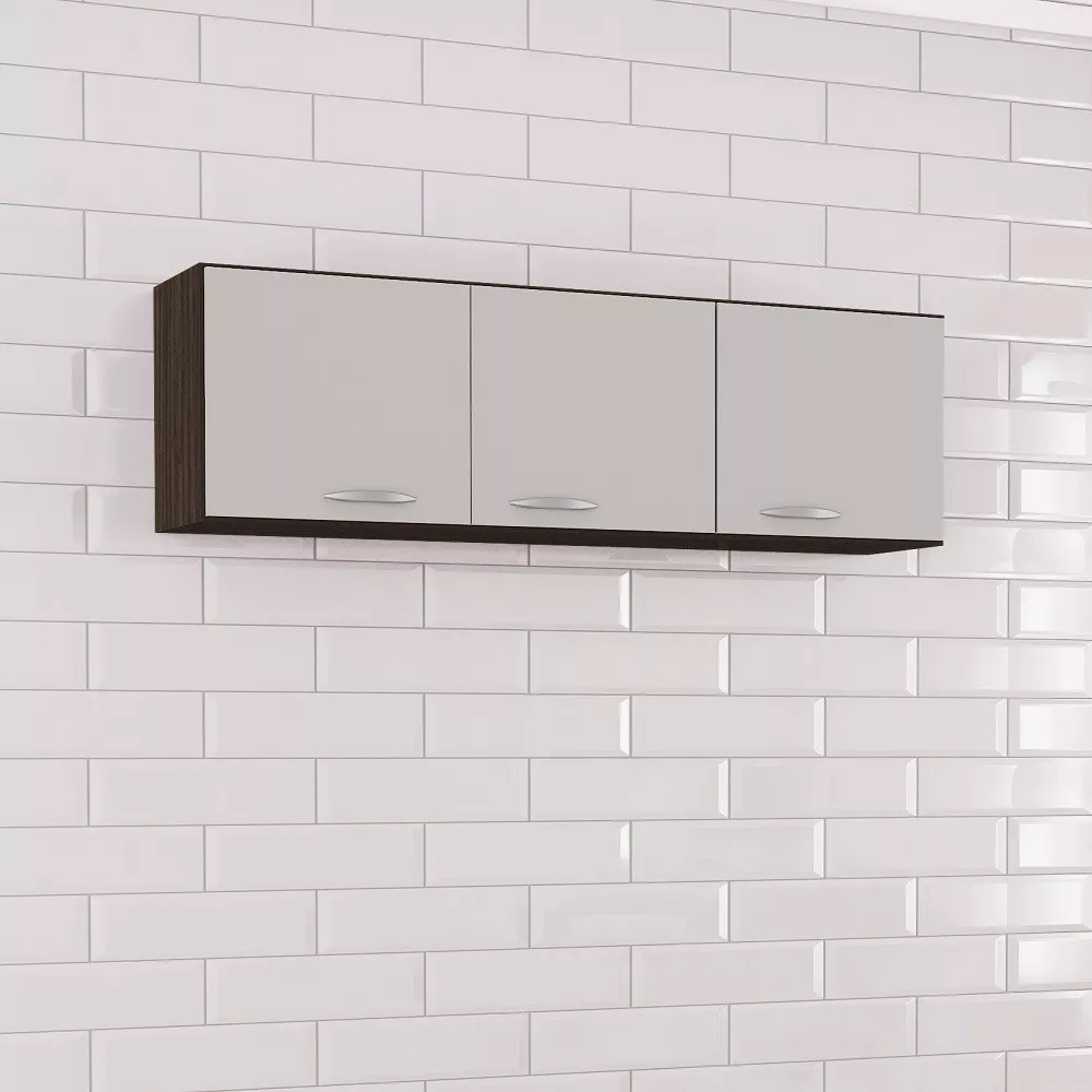 Image 0 of 3 of Armário Aéreo 3 Portas 120cm A843 Cristal Poquema