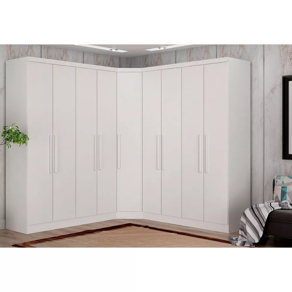 Image 0 of 10 of Guarda-Roupa Modulado de Casal Safira 001 em MDF com 9 Portas e 6 Gavetas Clic Móveis