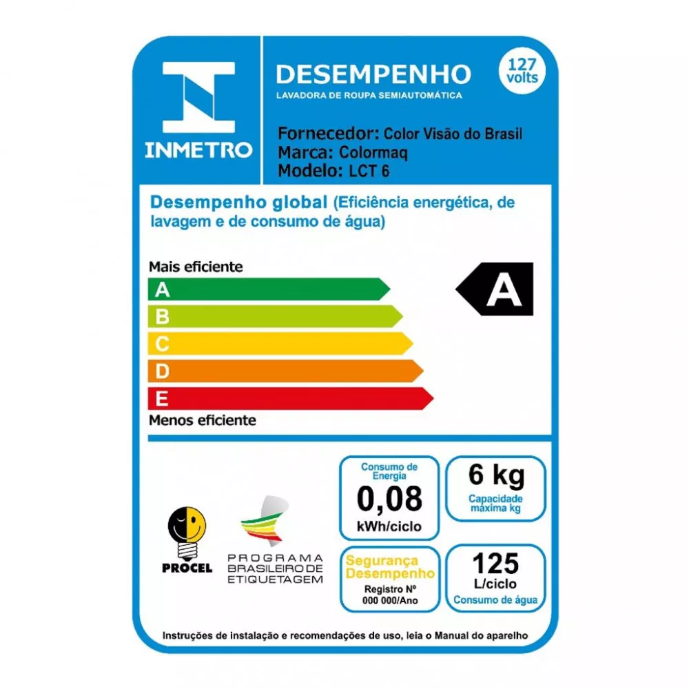 Image 5 of 7 of Lavadora de Roupas Colormaq Semiautomática 6kg