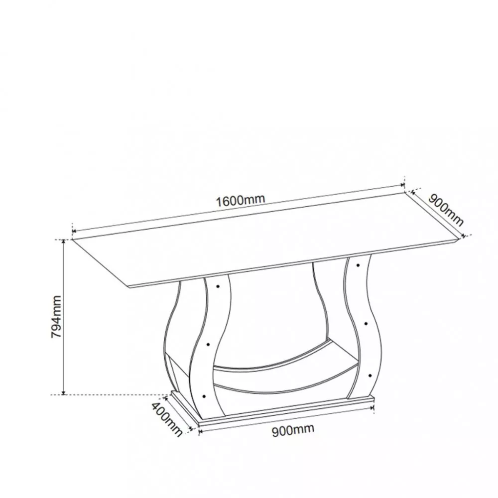Image 2 of 4 of Conjunto Sala de Jantar Mesa Shakira 6 Cadeiras Cristal Viero