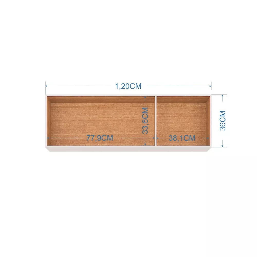 Image 3 of 4 of Armário Aéreo 3 Portas 120cm A843 Cristal Poquema