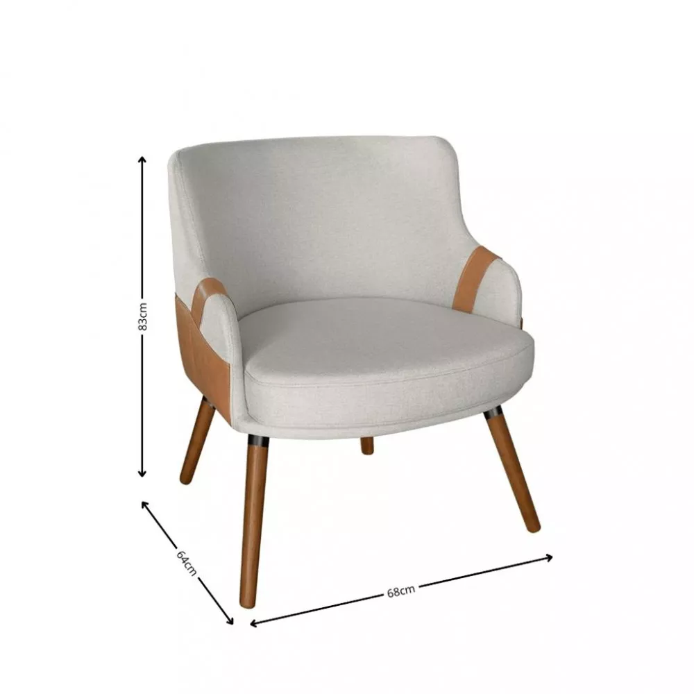 Image 3 of 4 of Poltrona 68cm Veludo Capri Konfort Móveis