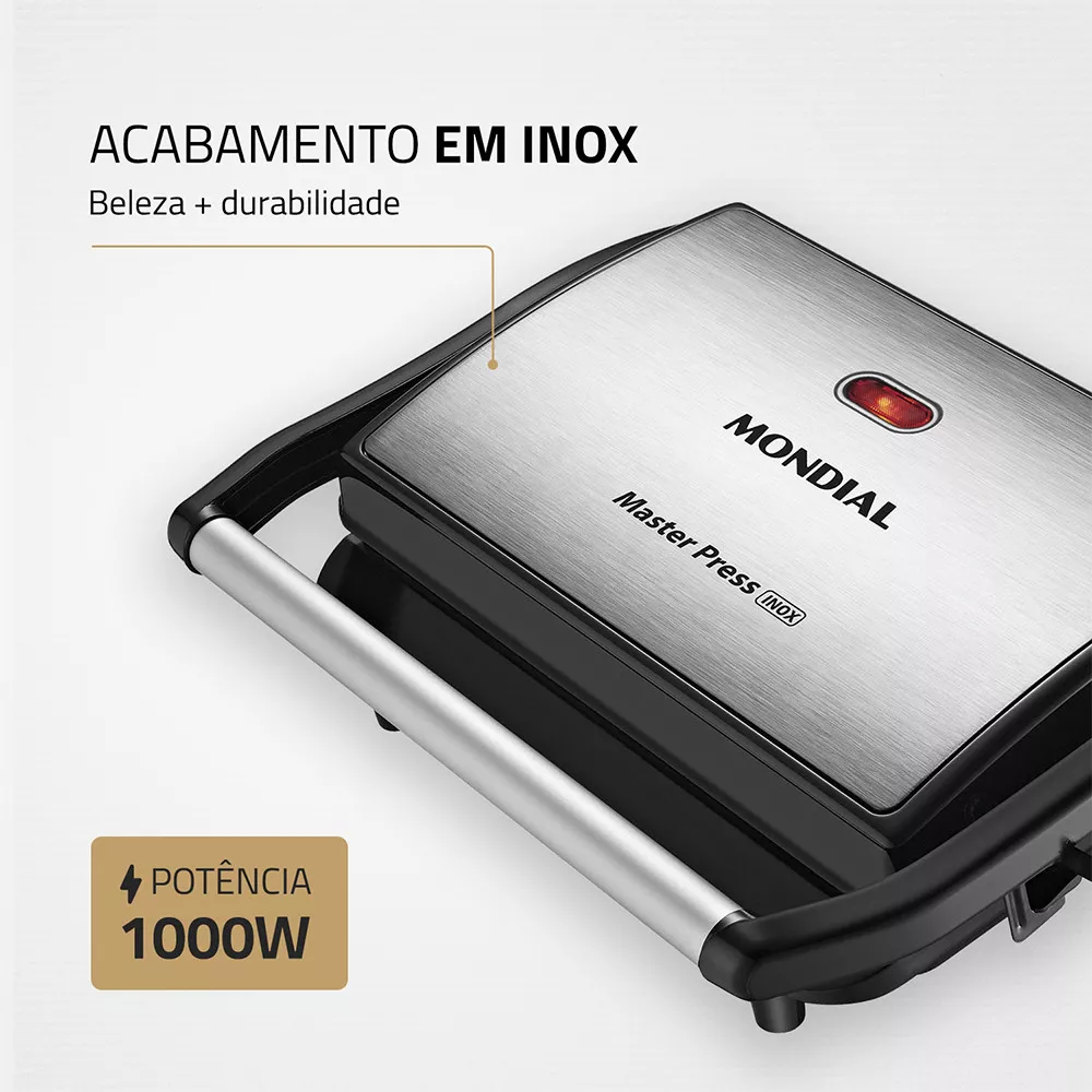 Image 4 of 10 of Sanduicheira e Grill Mondial Press Antiaderente