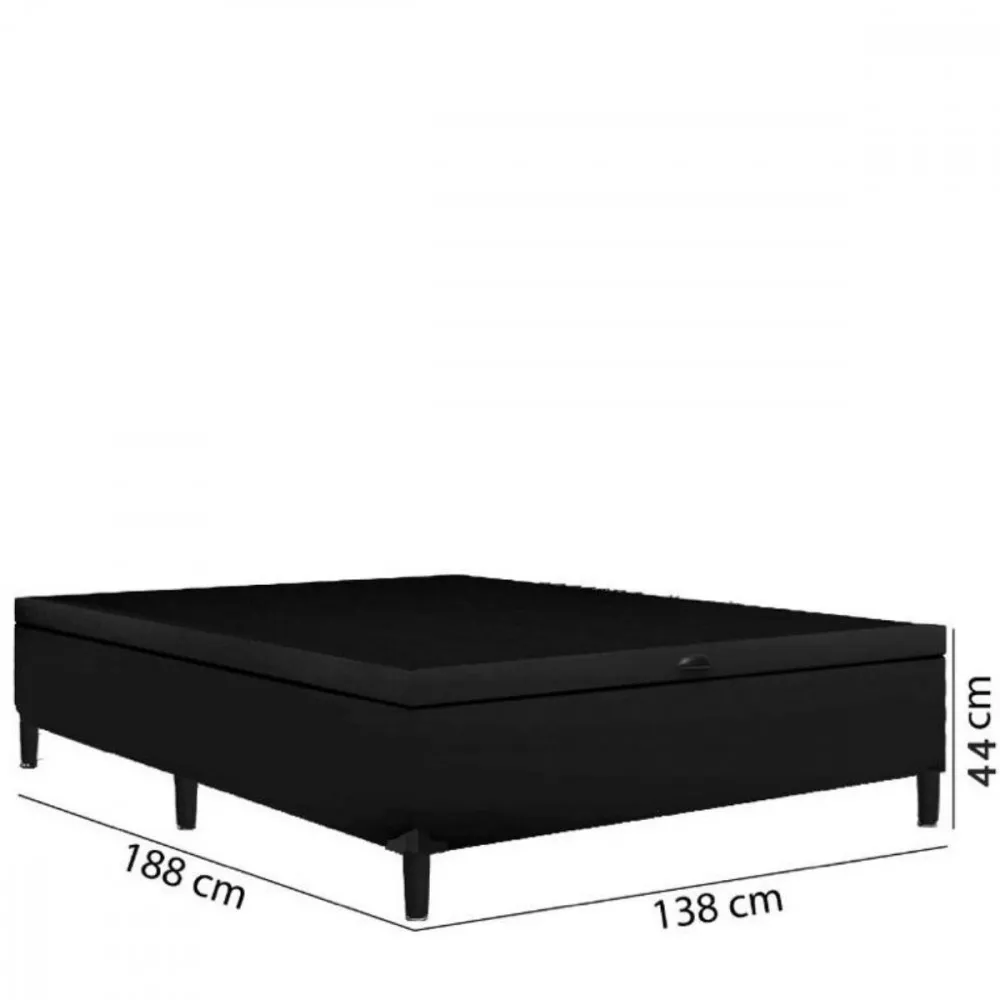 Image 2 of 3 of Base Box para Colchão Casal com Baú Itaflex 1,38x1,88x0,45