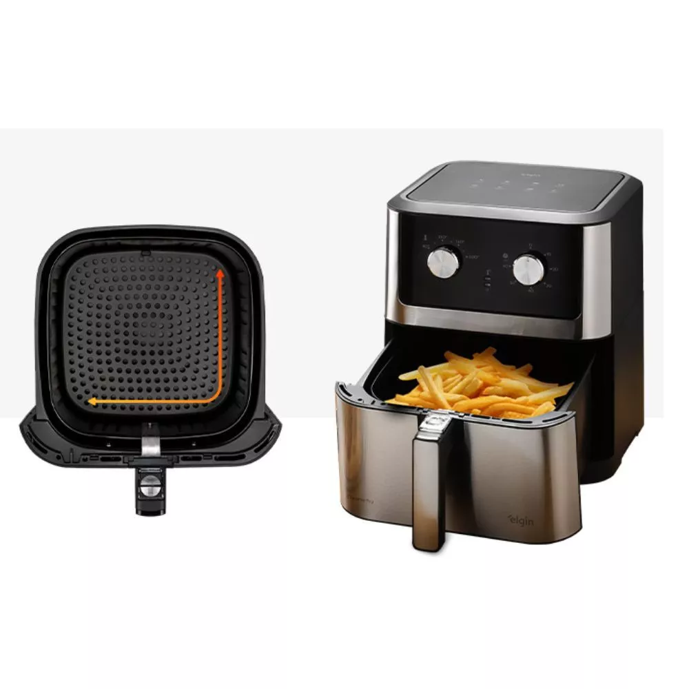 Image 4 of 7 of Fritadeira Air Fryer Chrome Fry 8L 1900W Elgin