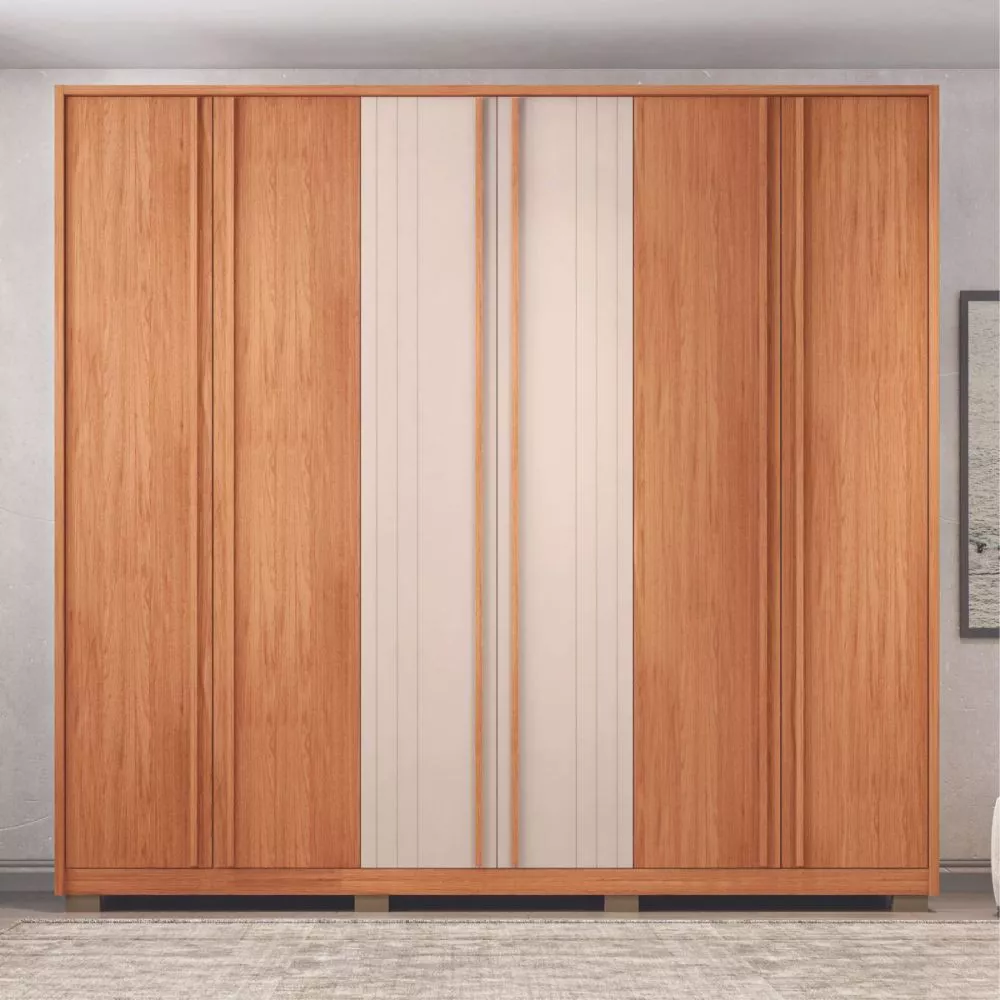 Image 0 of 6 of Guarda Roupa/ Roupeiro Mozart Caemmun 6 Portas e 4 Gavetas