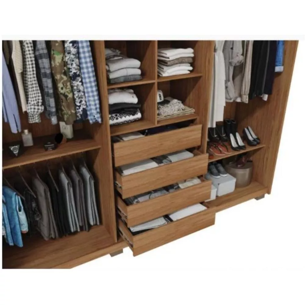 Image 4 of 6 of Guarda Roupa/ Roupeiro Mozart Caemmun 6 Portas e 4 Gavetas