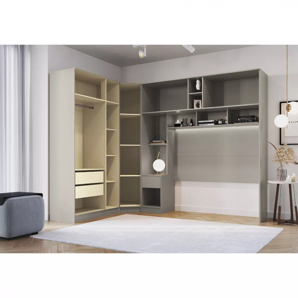 Image 1 of 17 of Quarto Modulado Móveis Castro 3 Peças