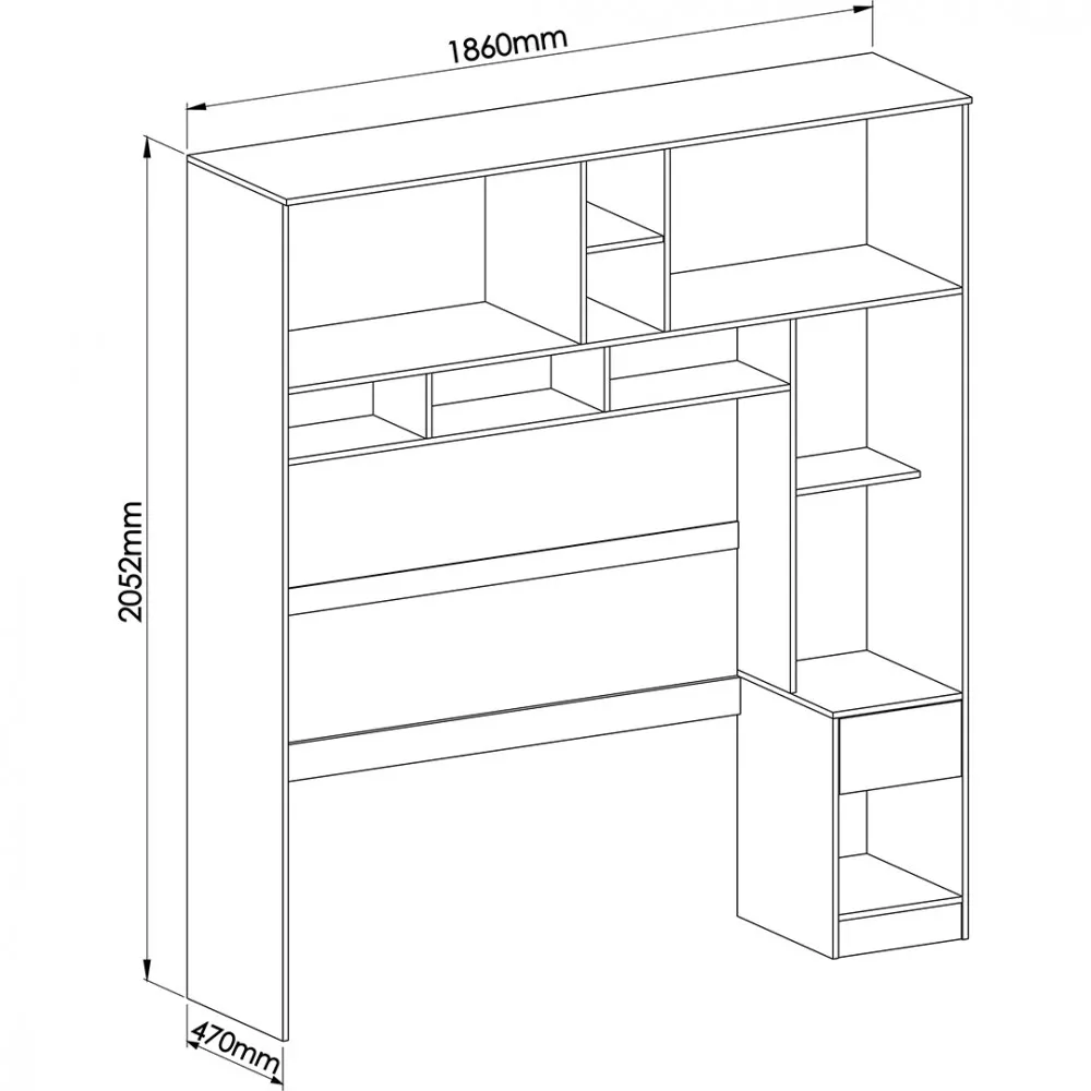 Image 6 of 17 of Quarto Modulado Móveis Castro 3 Peças