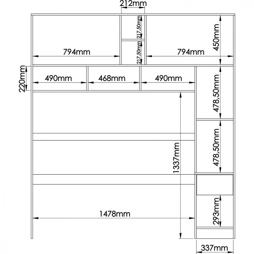Image 7 of 17 of Quarto Modulado Móveis Castro 3 Peças