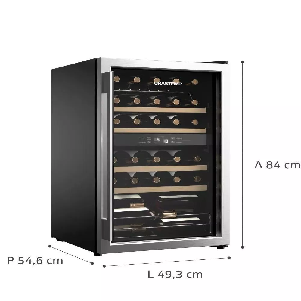 Image 2 of 7 of Adega Brastemp 33 Garrafas Dual Zone