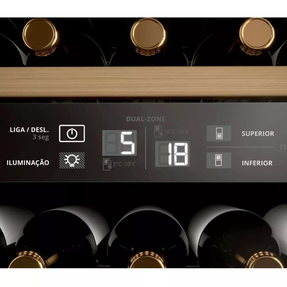 Image 4 of 7 of Adega Brastemp 33 Garrafas Dual Zone