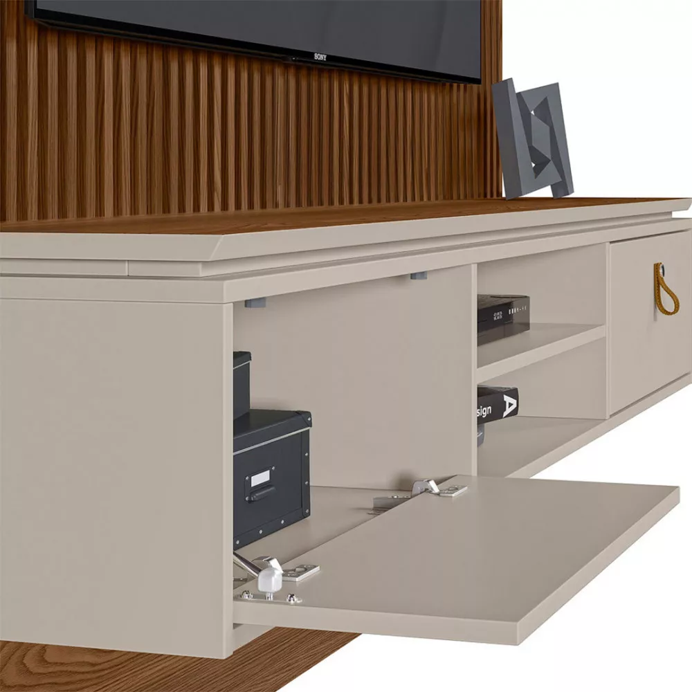 Image 2 of 5 of Painel Authentique Para TV 75 Polegadas Ripado Linea Brasil