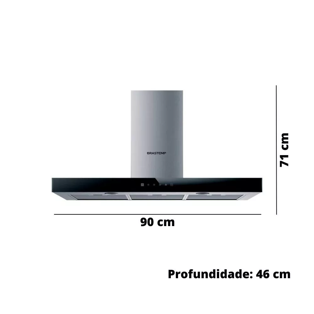 Image 2 of 7 of Coifa Brastemp Parede TBox 90cm BAE90AR