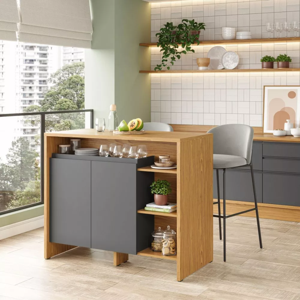 Image 0 of 6 of Ilha Gourmet 1,20m 2 Portas Lisboa Itatiaia
